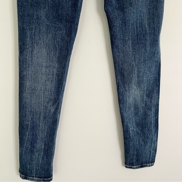 Zara Mid Rise Distressed Skinny Jeans with Asymmetrical Hem, US 2/EUR 34 NWOT - Picture 8 of 13